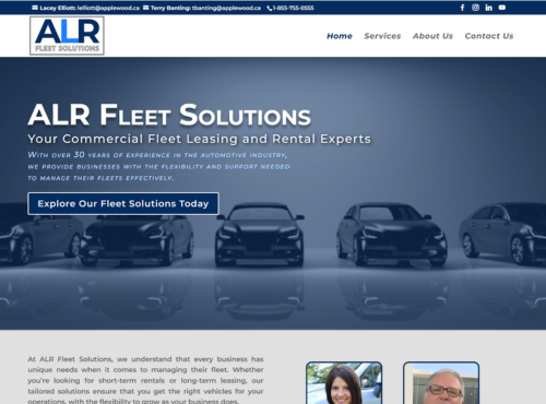 ALR Fleet Solutions · Commercial Fleet Leasing website
