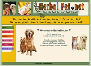 Herbalpet website