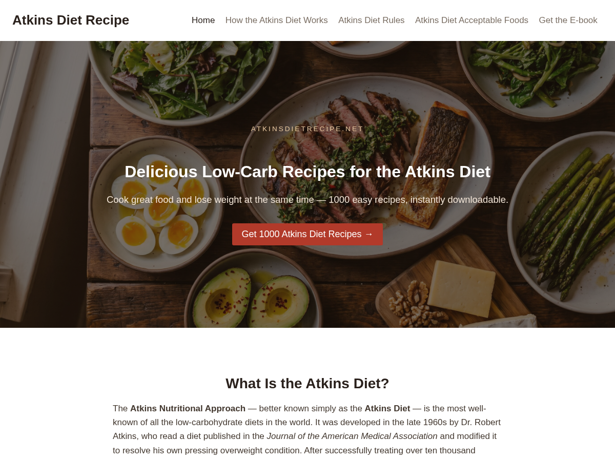 atkinsdietrecipe.net website