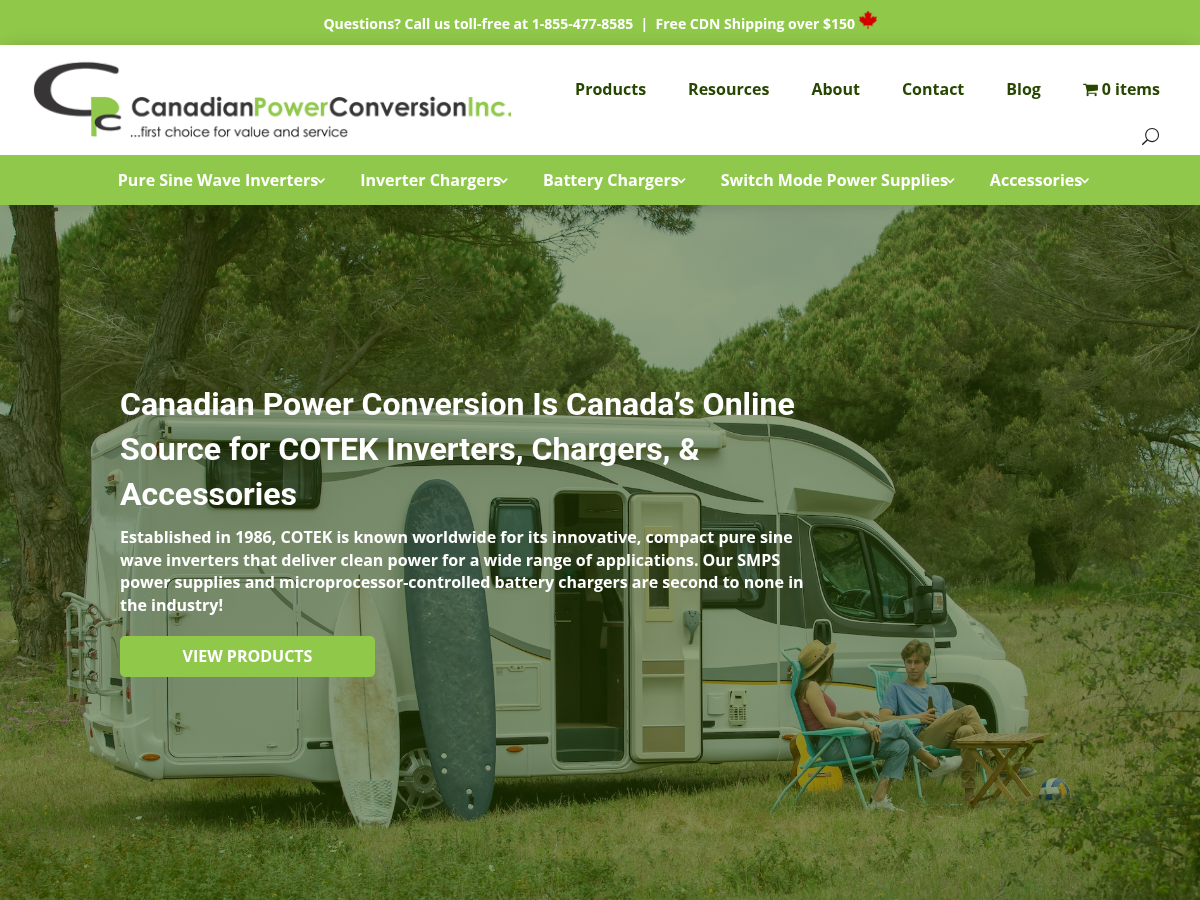 canadianpowerconversion.com website