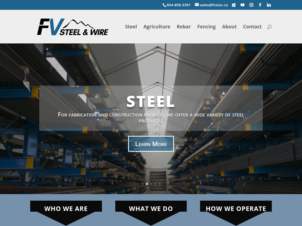 FV Star · Steel & Fencing Products website