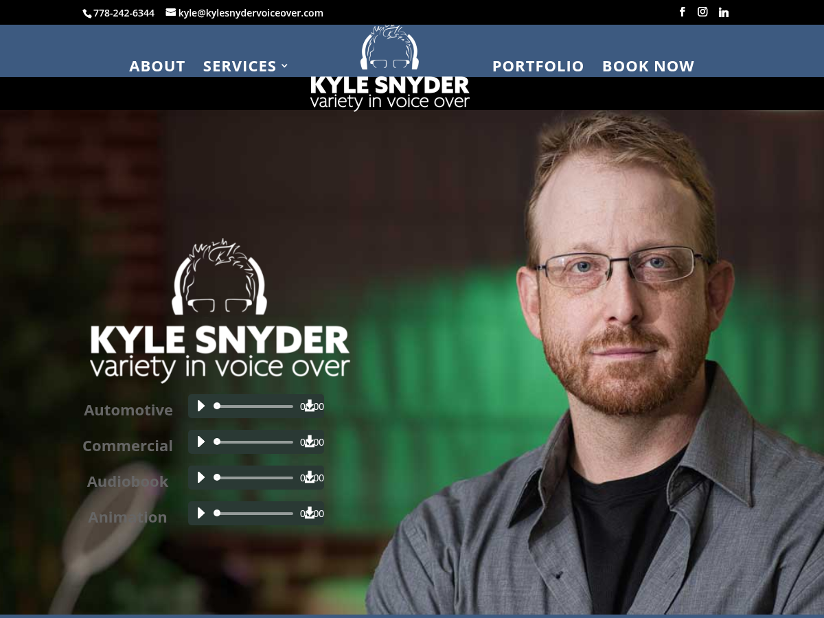 Kyle Snyder · Voice Over Artist Kyle Snyder · Voice Over Artist website