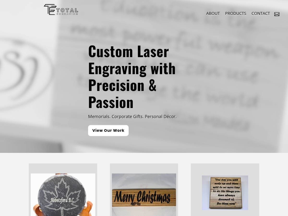 totalengraving.ca website